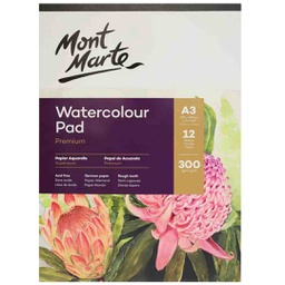 Mont Marte Watercolor Pad A3 12 Sheet 300gsm‏