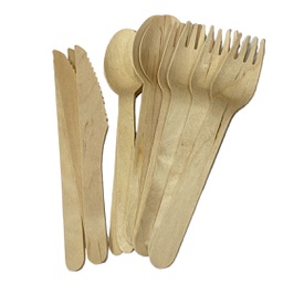 [SA-1354] شوك ملاعق سكاكين خشب اشغال 12حبة