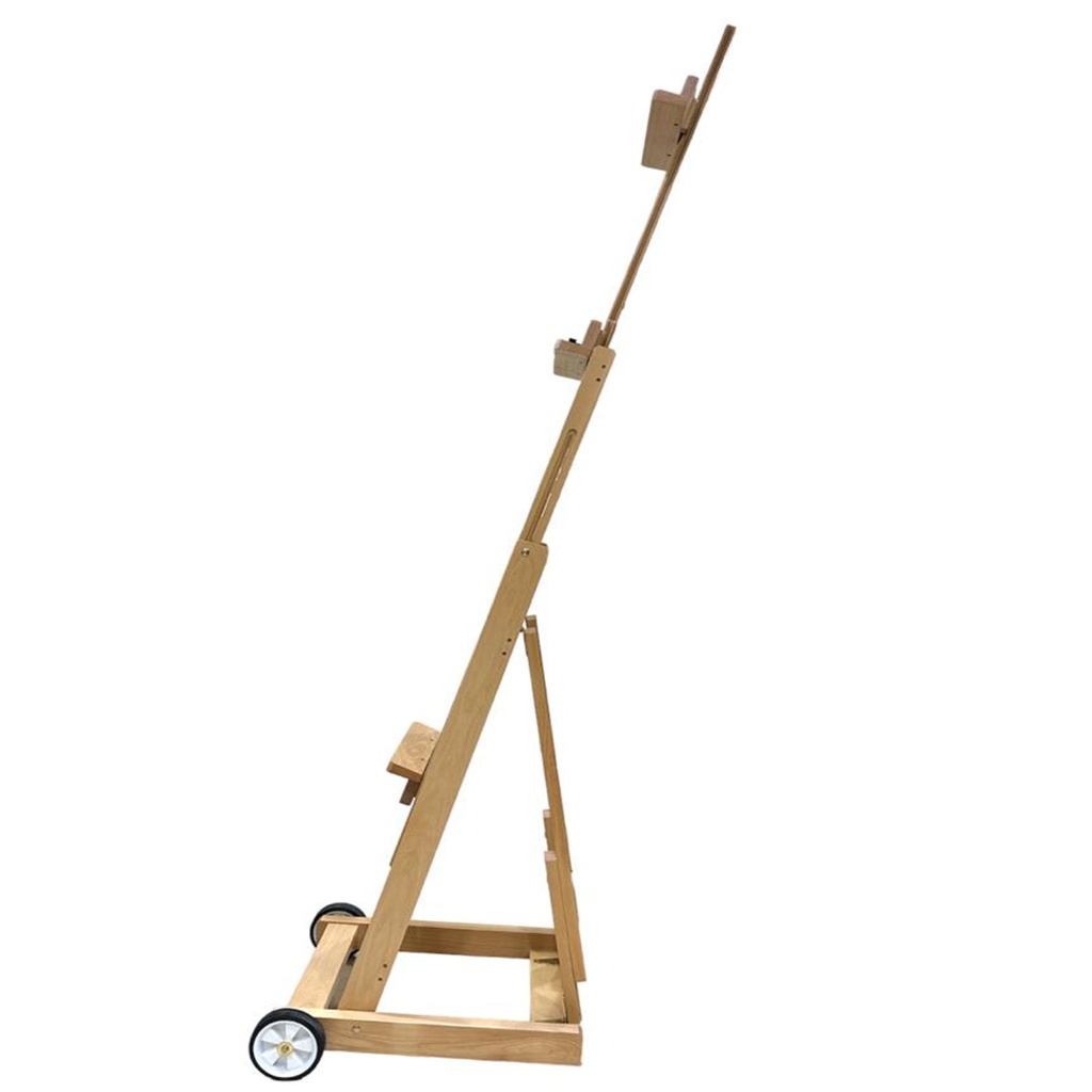 Mobile studio easel Beech wood, canvas hold up to 195cm