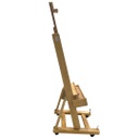 Studio easel Size:73x68x210(300)cm,with four castors,oiled