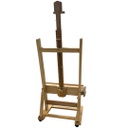 Studio easel Size:73x68x210(300)cm,with four castors,oiled