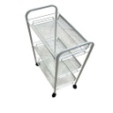 Artist studio cart steel with pvc powder coating, 3 layers, with caster