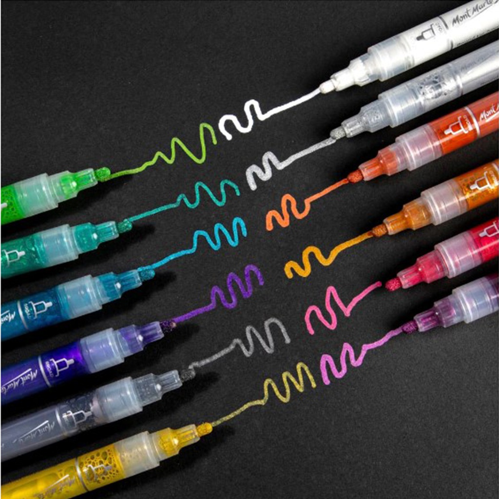Mont Marte Metallic Acrylic Paint Pens Broad Tip 12pc