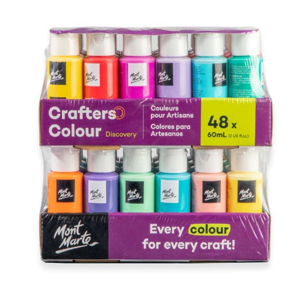 Mont Marte Crafters Colour Paint Set 48pc x 60ml