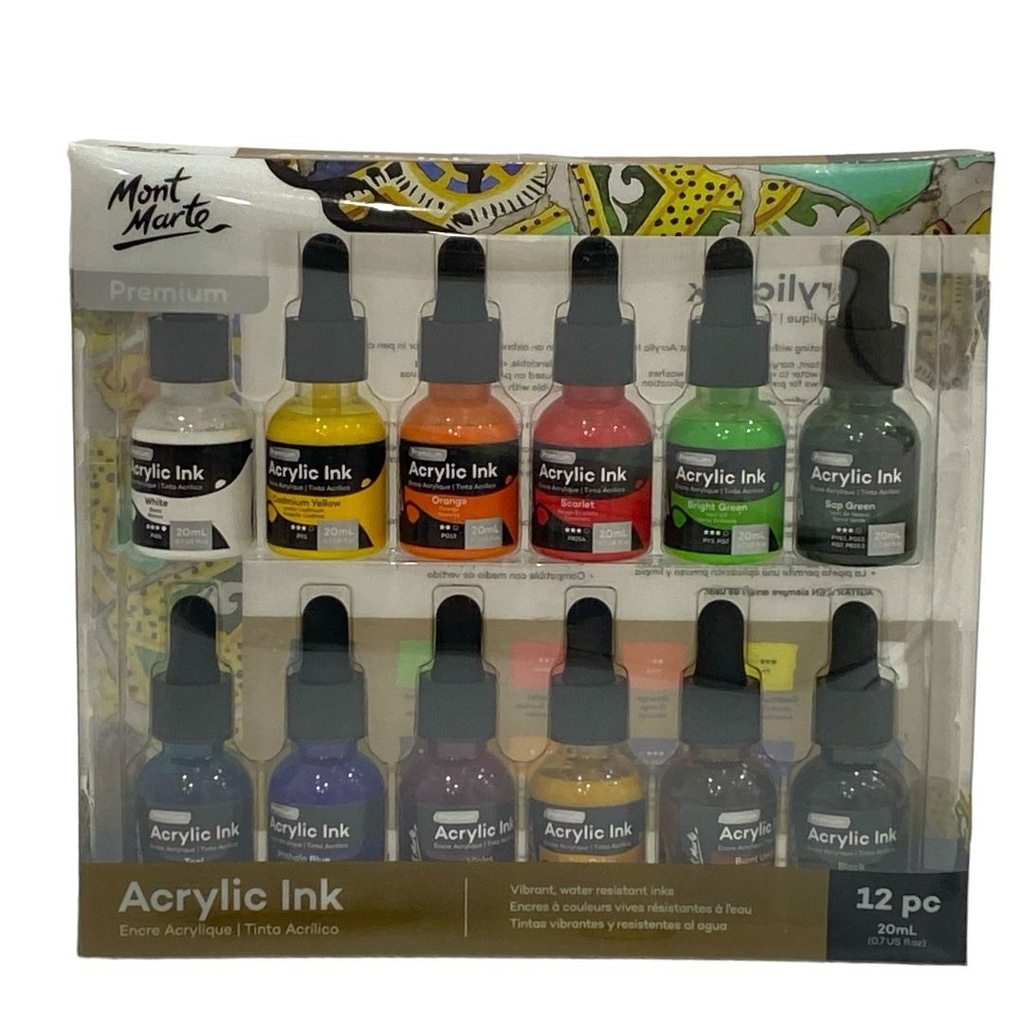 MM Acrylic Ink 12pc x 20ml