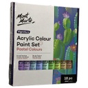 Mont Marte Acrylic Colour Pastel Colours 18pc x 36ml