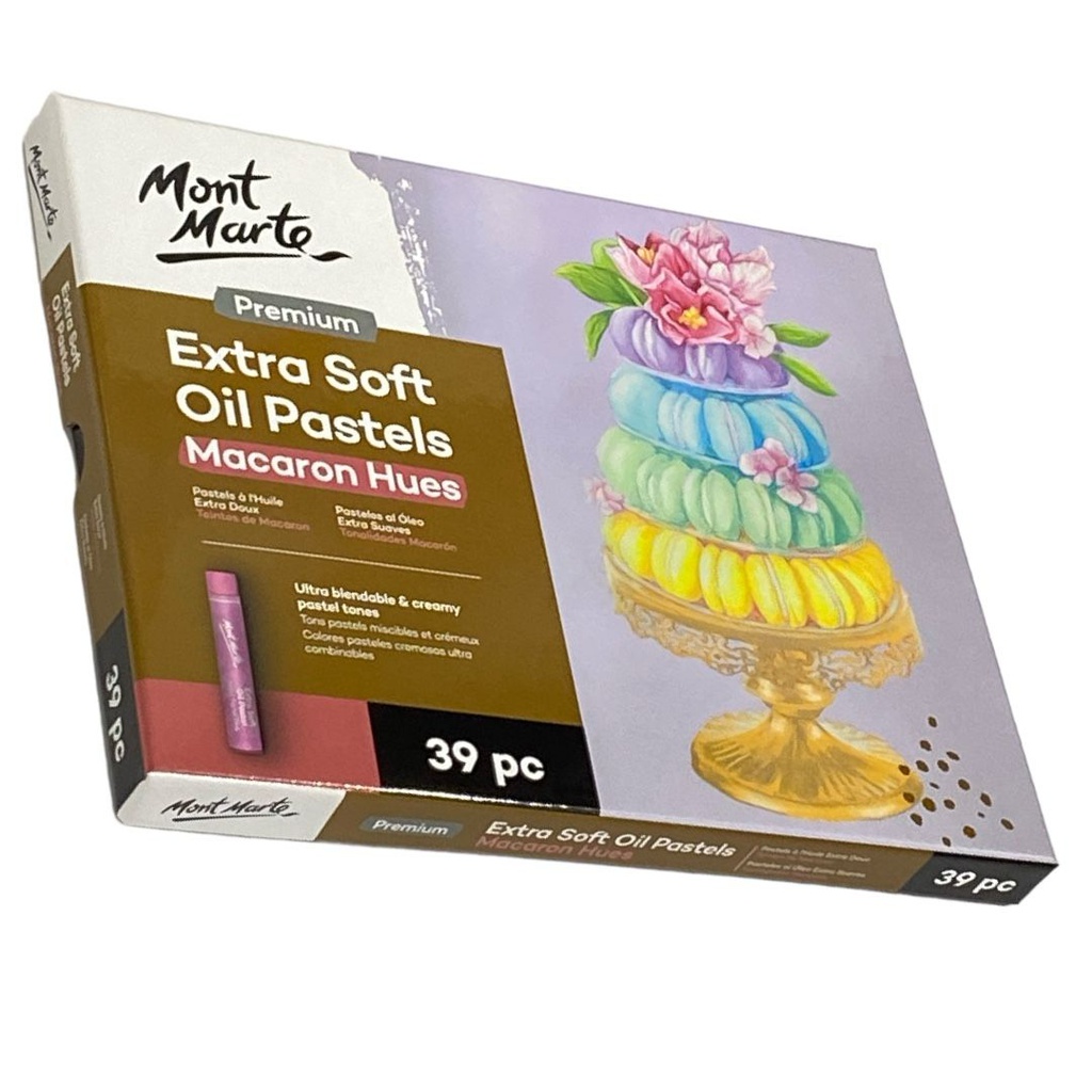 Mont Marte Extra Soft Oil Pastels Macaron Hues 39pc