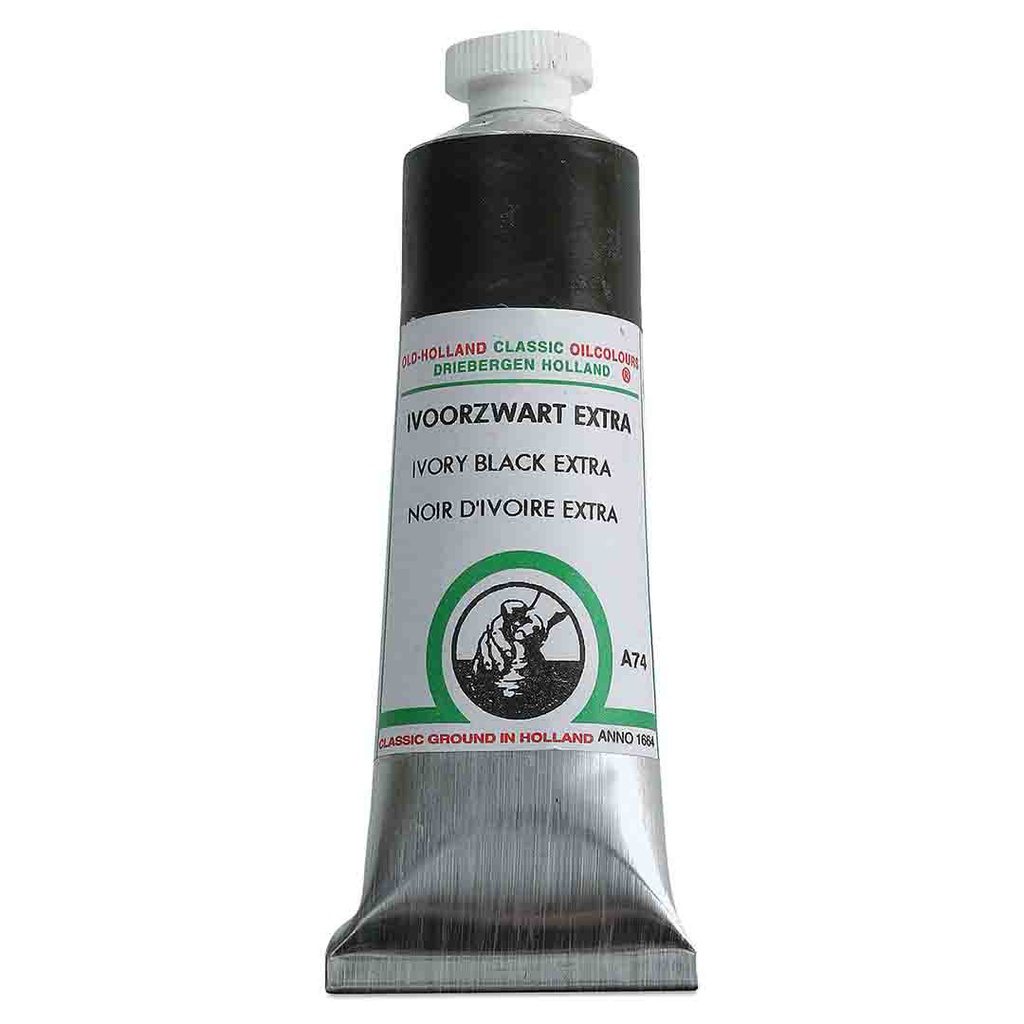 Old Holland - Oil Colour Tube 40ml Ivory Black Extra