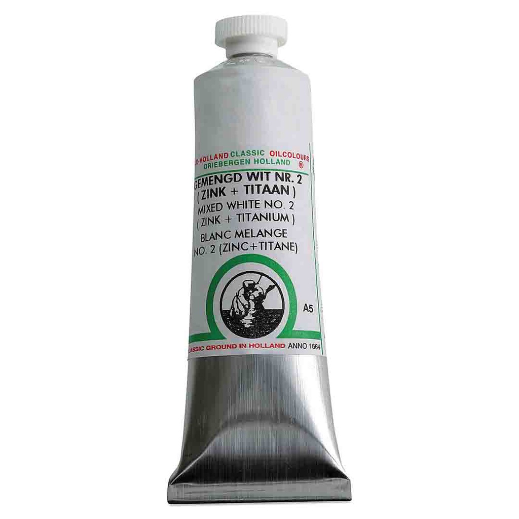 Old Holland - Oil Colour Tube 40ml Mixed White nr.2 (Zinc+Titanium)