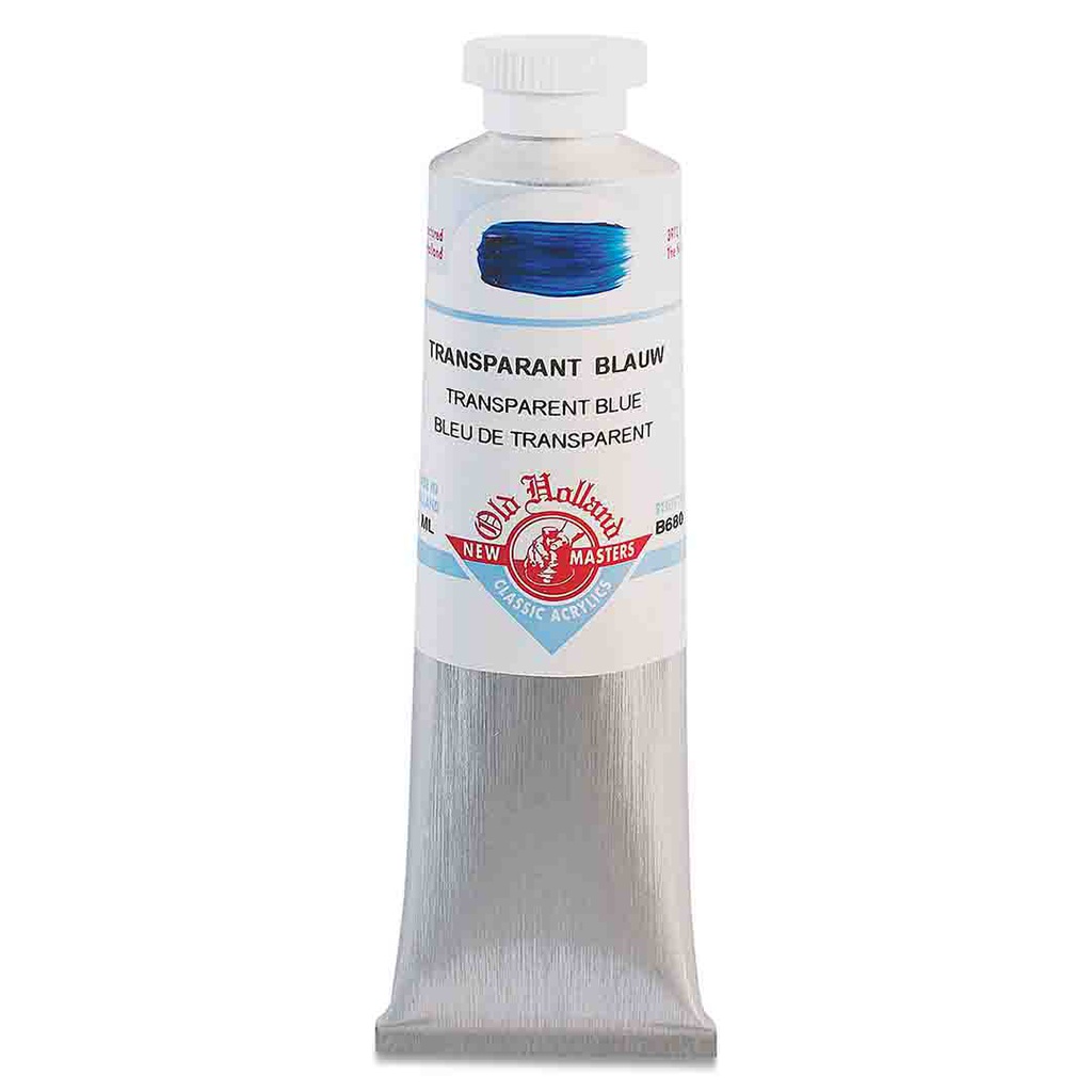 New Masters - Acrylic Tube 60ml Transparent Blue