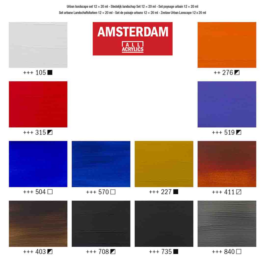 Amsterdam Acrylic color SET 12X20ML