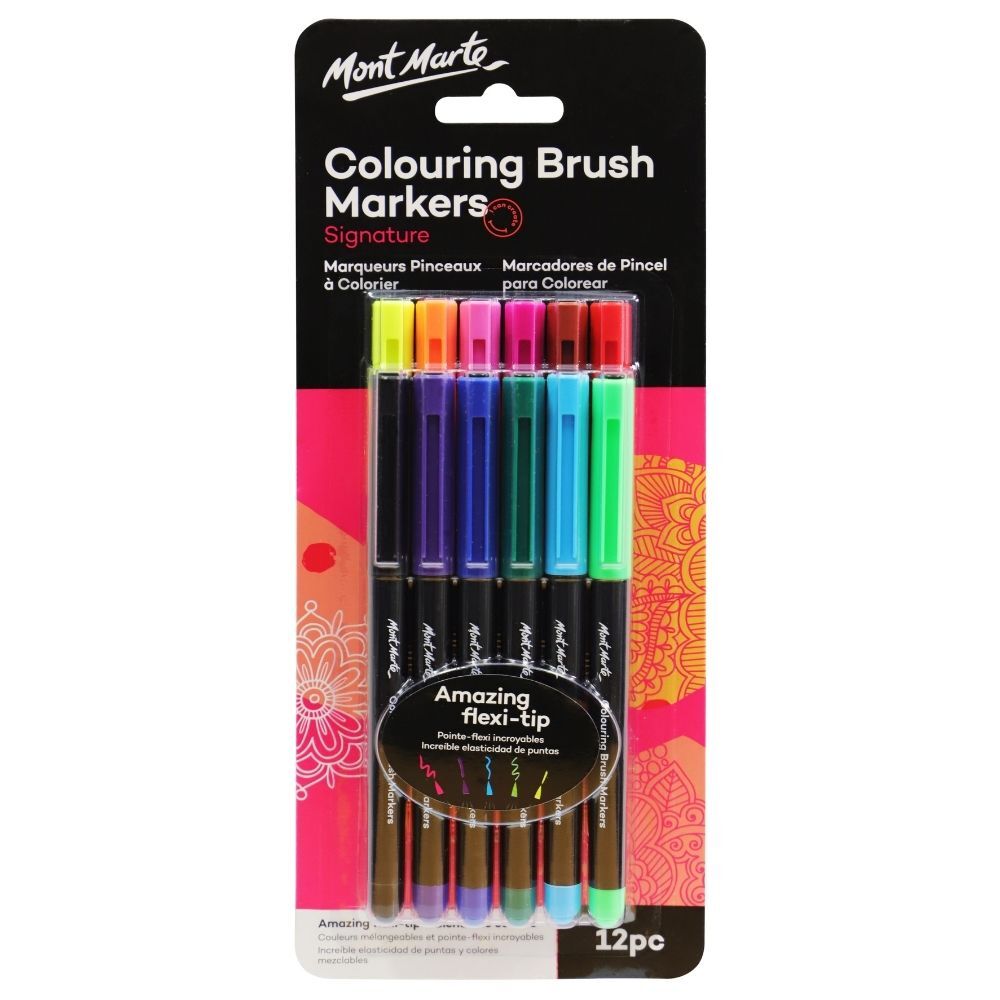 MM Colouring Brush Markers 12pc