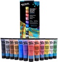 MM Metallic Acrylic Paint Set 12pc x 36ml