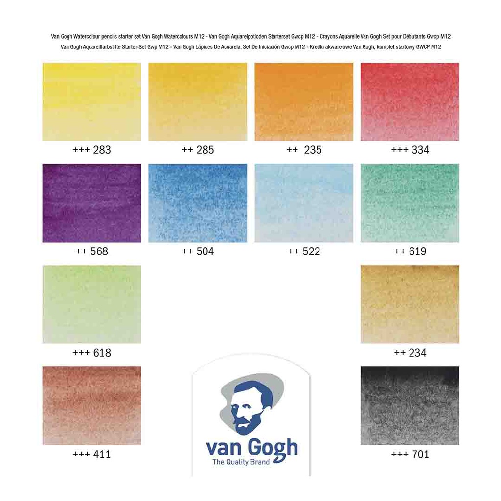 الوان خشبية مائية 12 لون Van Gogh
