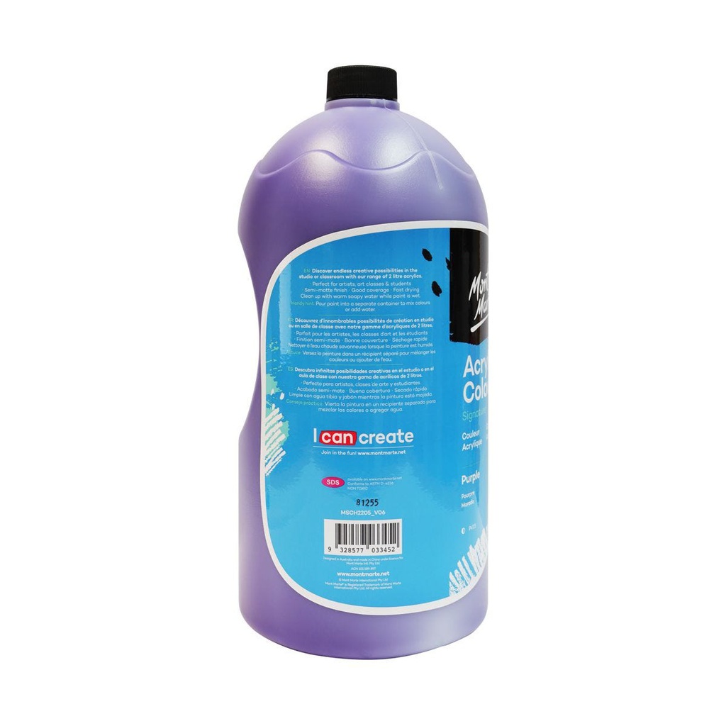 M.M. Studio School Acrylic 2L Pump- Purple