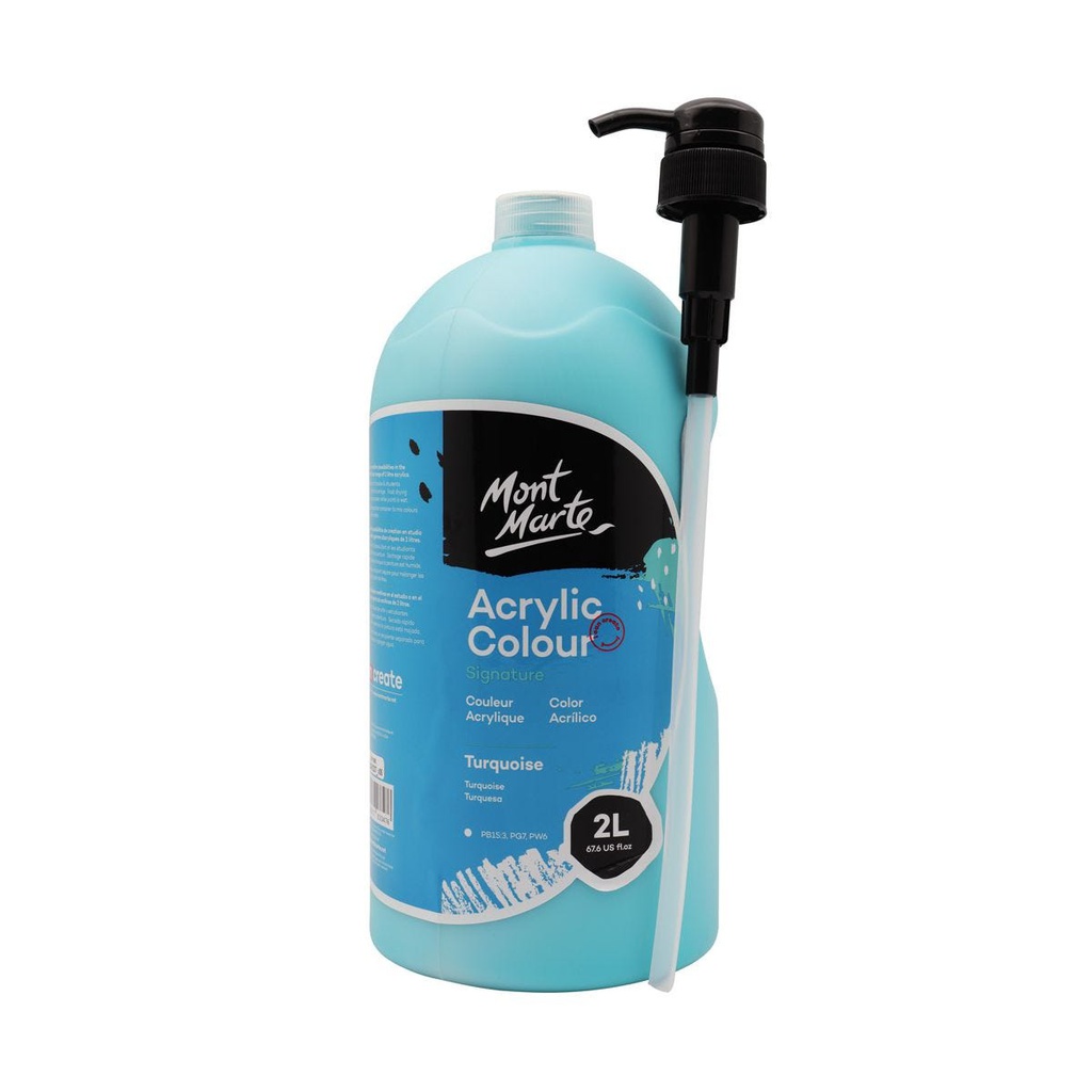 MM Studio School Acrylic 2L Pump - Turquoise