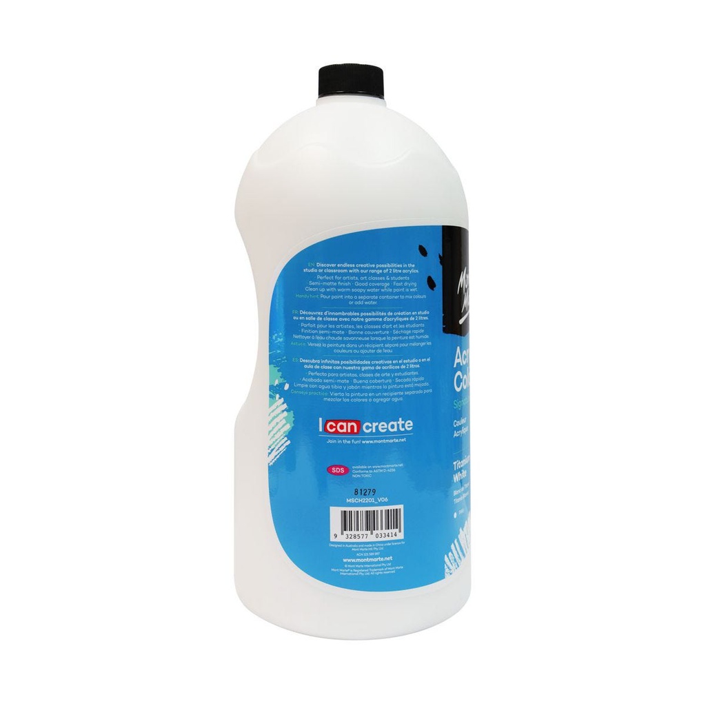 MM Studio School Acrylic 2L Pump - Titanium White