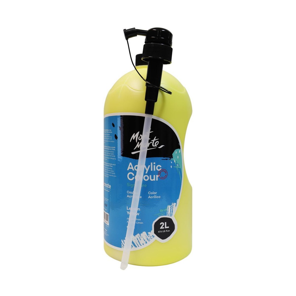 MM Studio School Acrylic 2L Pump - Lemon Yellow