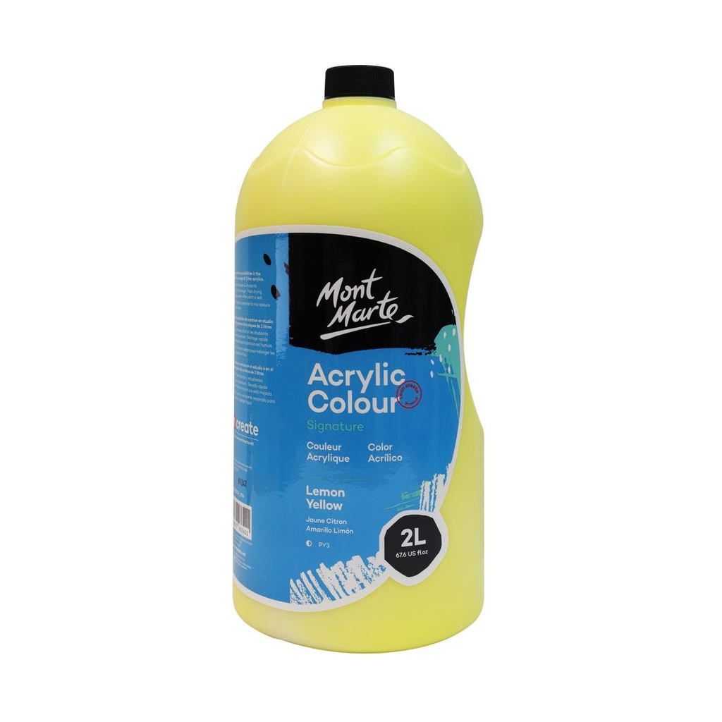 MM Studio School Acrylic 2L Pump - Lemon Yellow