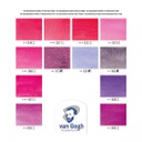 Van Gogh Watercolor Pocketbox 12 Pans Pinks &amp; Violets