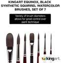 7 KINGART EQUINOX BRUSH SET (SH)