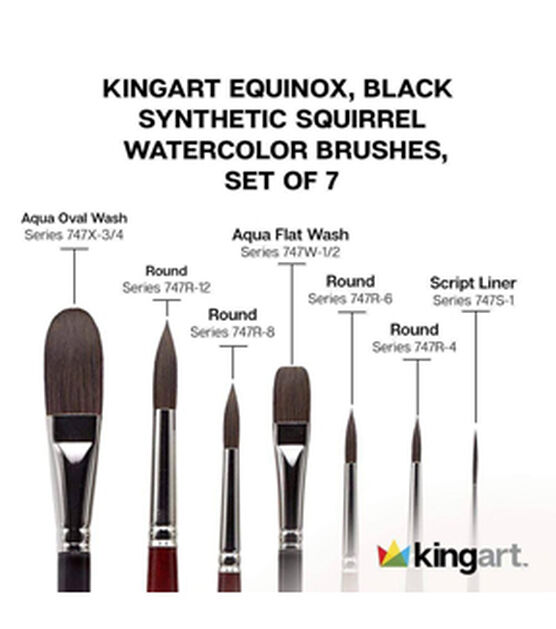 7 KINGART EQUINOX BRUSH SET (SH)