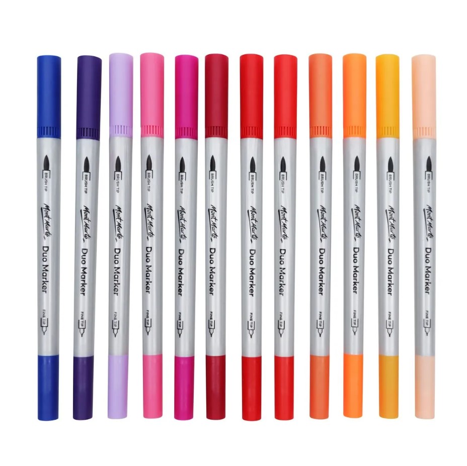 MONT MARTE Duo Markers 24pc in Case