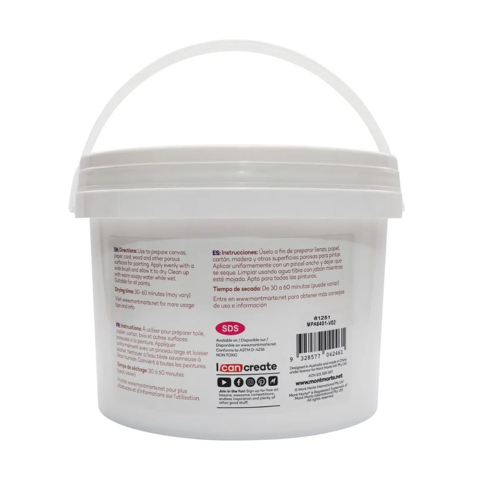 MONT-MARTE Gesso Tub Premium 1.89 Litre 64oz