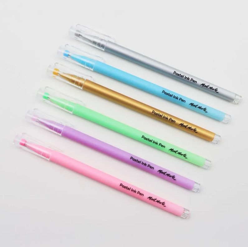 MONT-MARTE Pastel Ink Pens Fine Tip 6pc