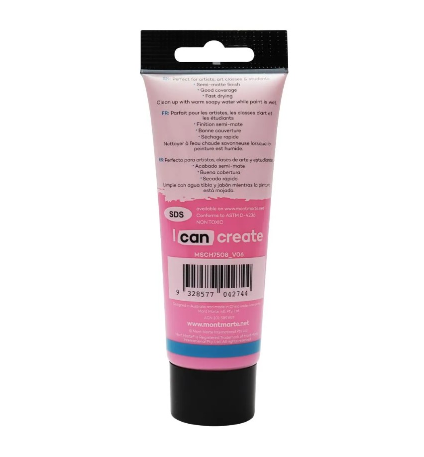 MONT-MARTE Studio Acrylic Paint 75ml - Pink