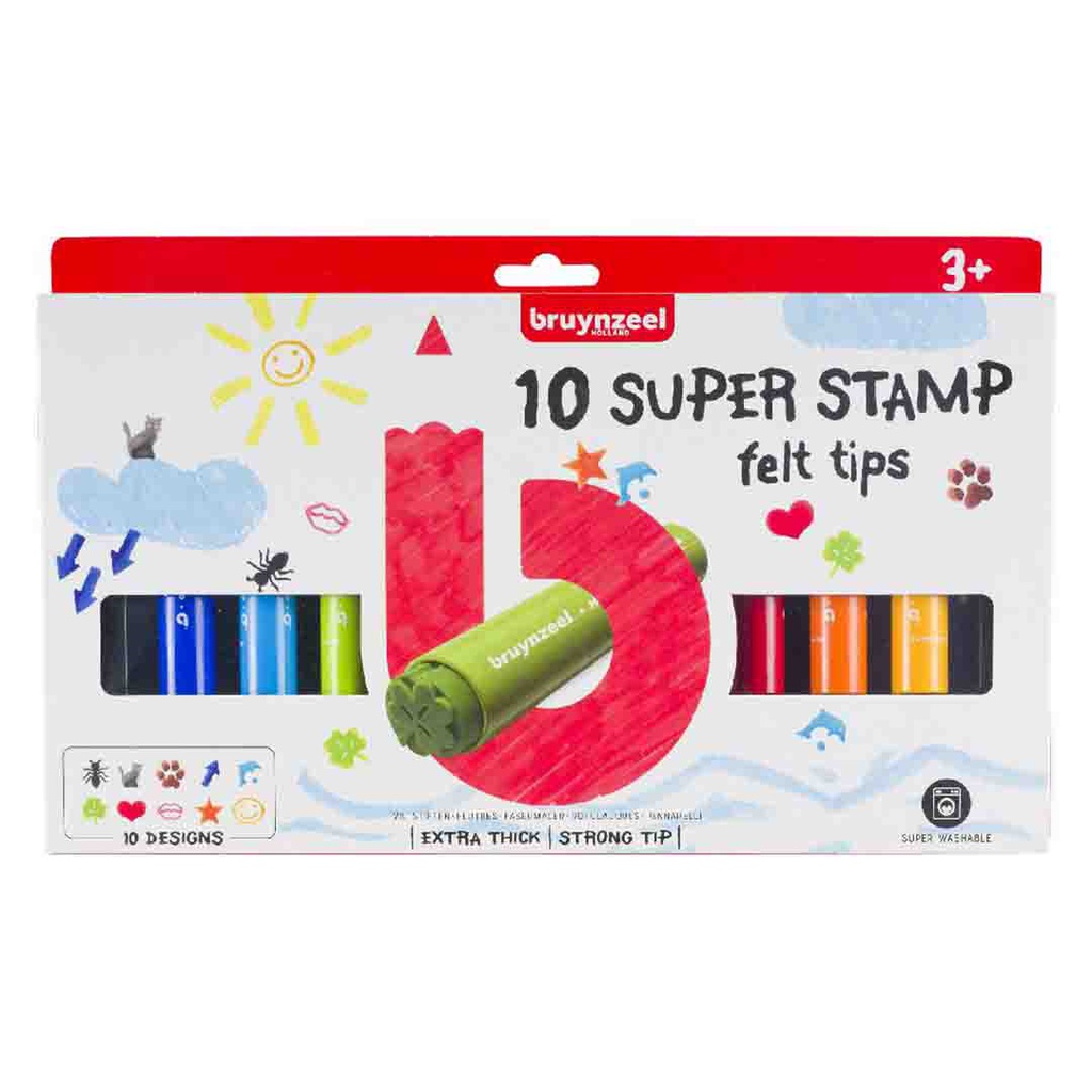 Bruynzeel super stamp marker set 10