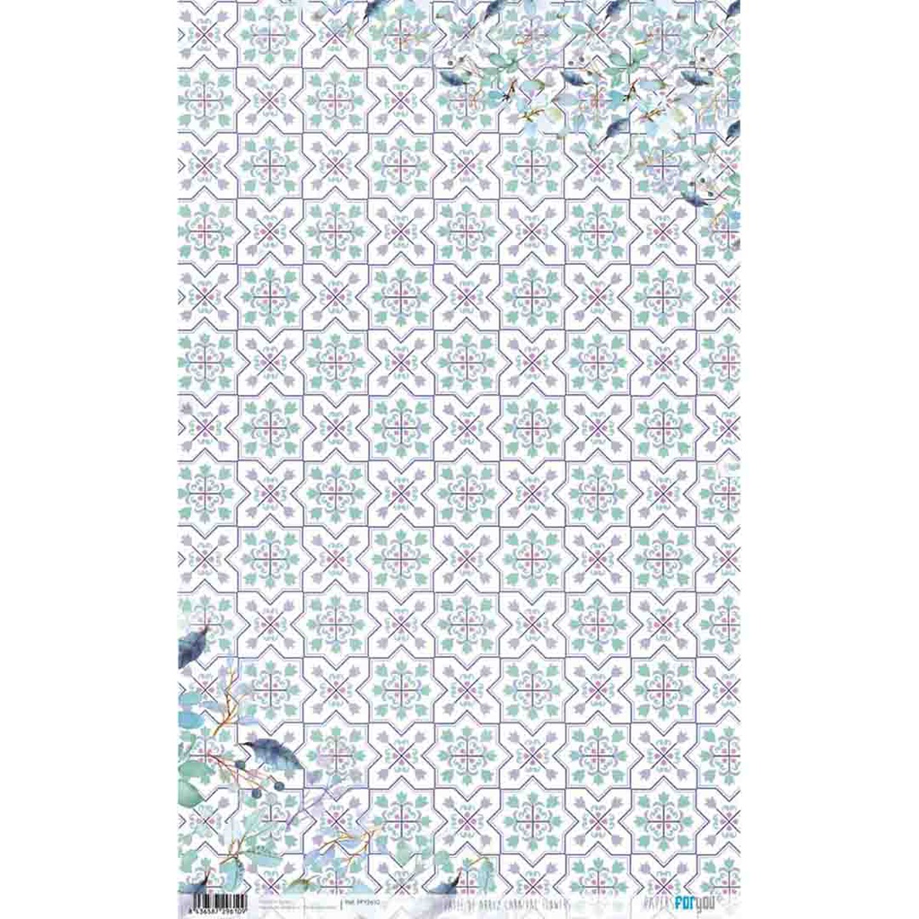 RICE PAPER 54*33 CARNIVAL FLOWERS