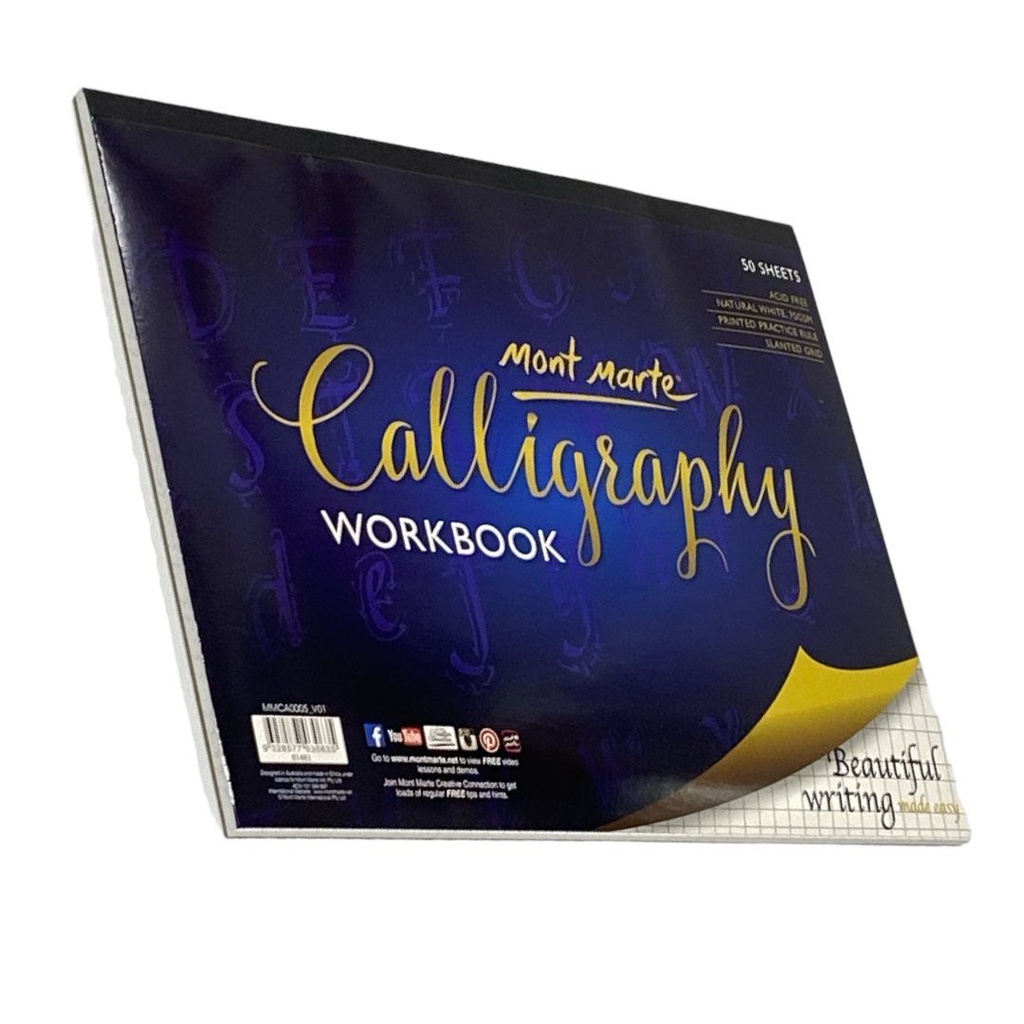 Mont Marte Calligraphy Workbook 22.9x30.5cm 50 sheet