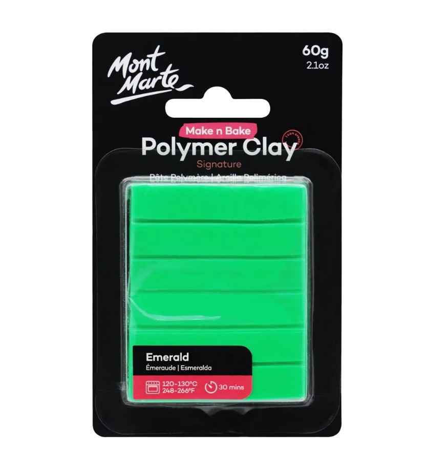 Mont Marte Make n Bake Polymer Clay 60g - Emerald