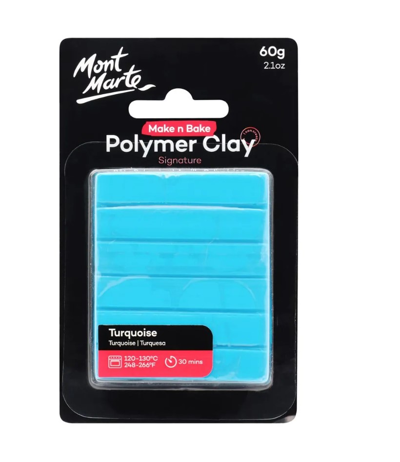 Mont Marte Make n Bake Polymer Clay 60g - Turquoise