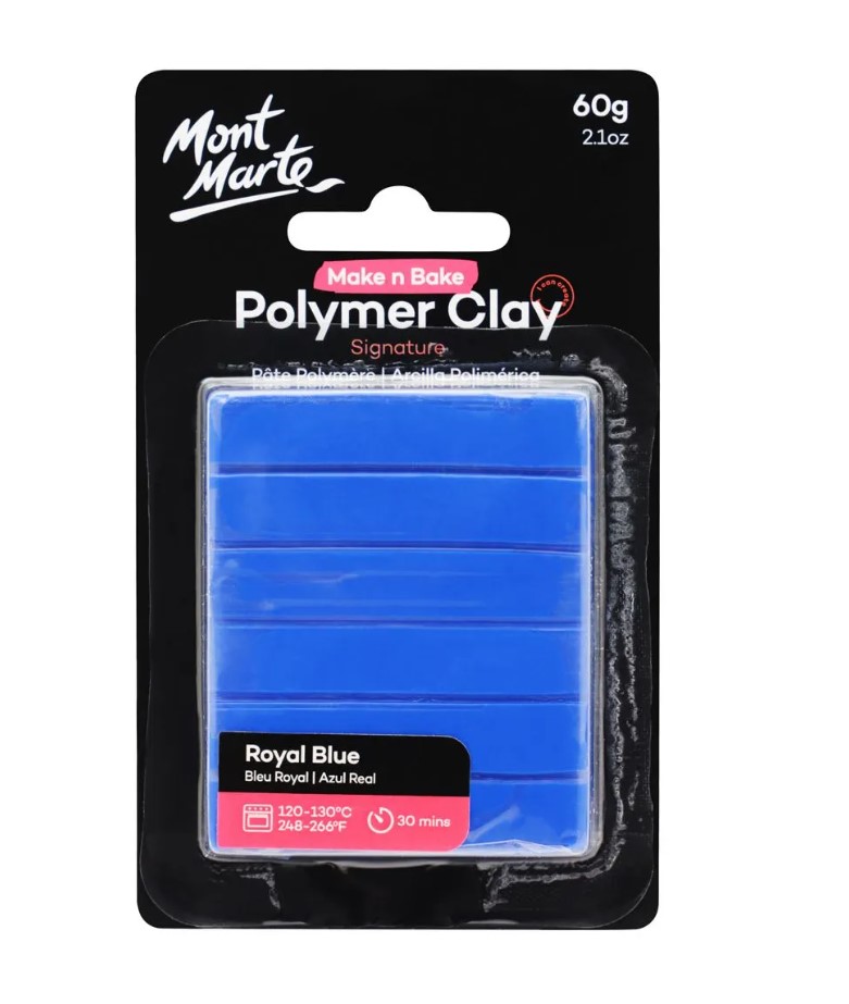 Mont Marte Make n Bake Polymer Clay 60g - Royal Blue