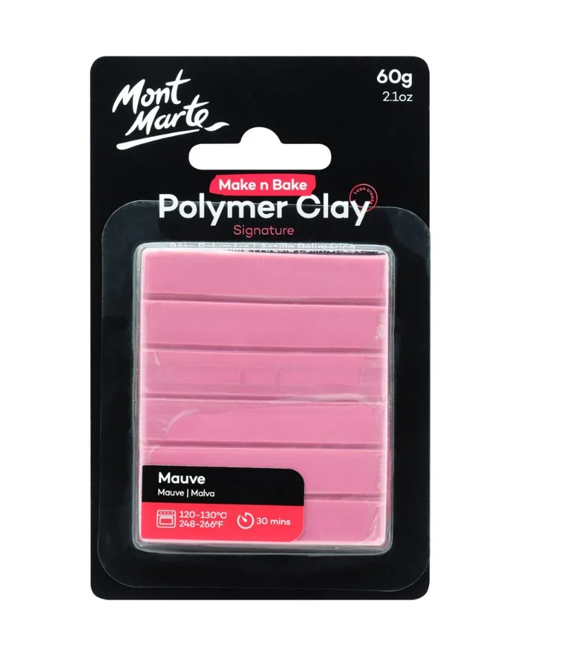 Mont Marte Make n Bake Polymer Clay 60g - Mauve