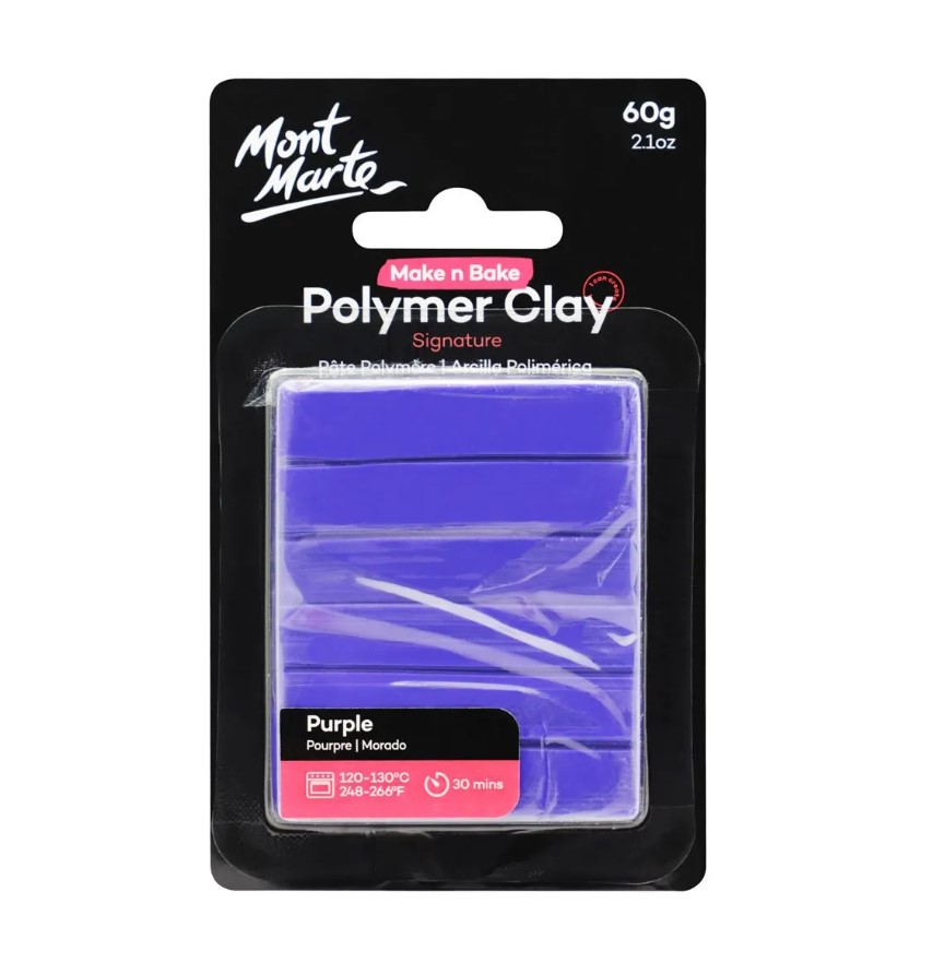 Mont Marte Make n Bake Polymer Clay 60g - Purple