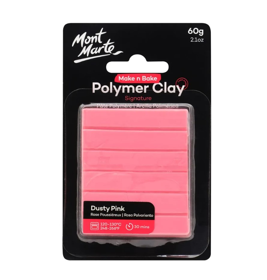 Mont Marte Make n Bake Polymer Clay 60g - Dusty Pink