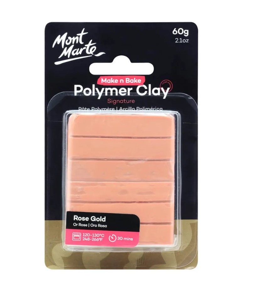 Mont Marte Make n Bake Polymer Clay 60g - Rose Gold