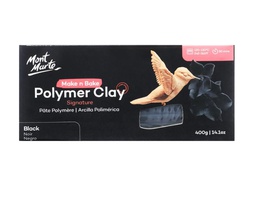[MMSP6403] Mont Marte Make n Bake Polymer Clay 400g - Black