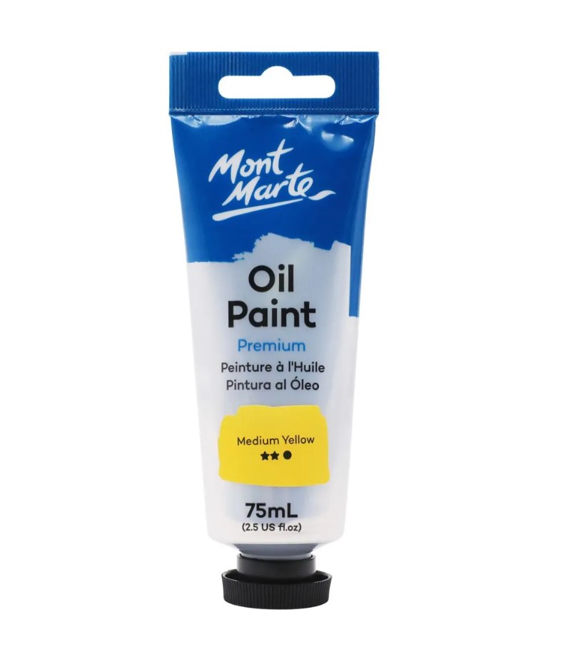 Mont Marte Oil Paint 75ml - Medium Yellow