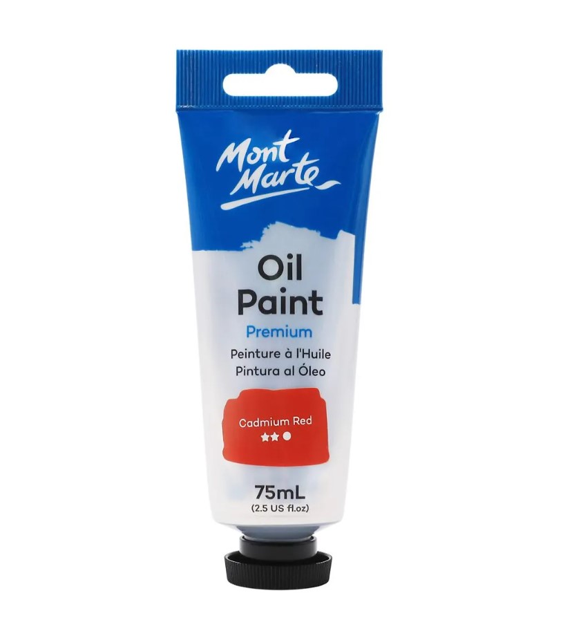 Mont Marte Oil Paint 75ml - Cadmium Red