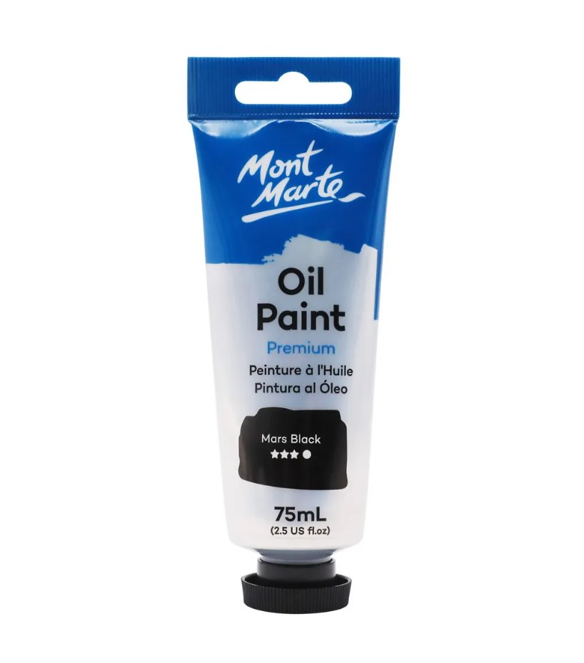 Mont Marte Oil Paint 75ml - Mars Black