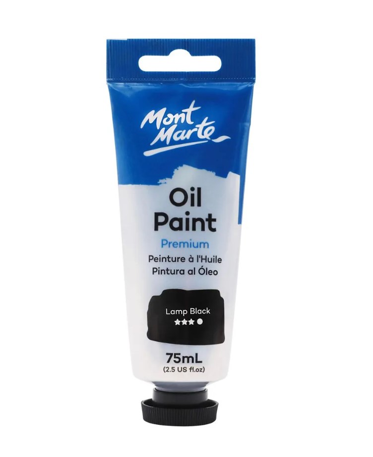 Mont Marte Oil Paint 75ml - Lamp Black