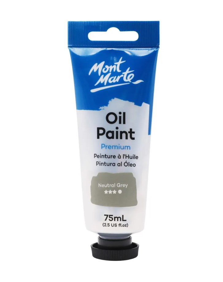 Mont Marte Oil Paint 75ml - Neutral Grey