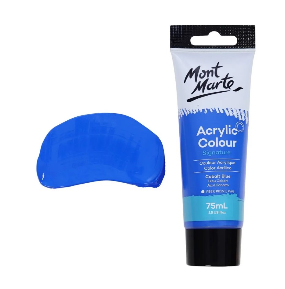 Mont Marte Studio Acrylic Paint 75ml - Cobalt  