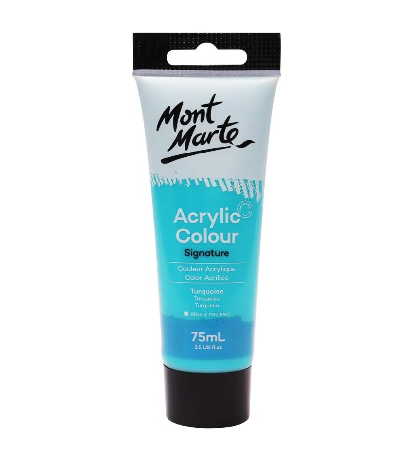 Mont Marte Studio Acrylic Paint 75ml - Turquoise