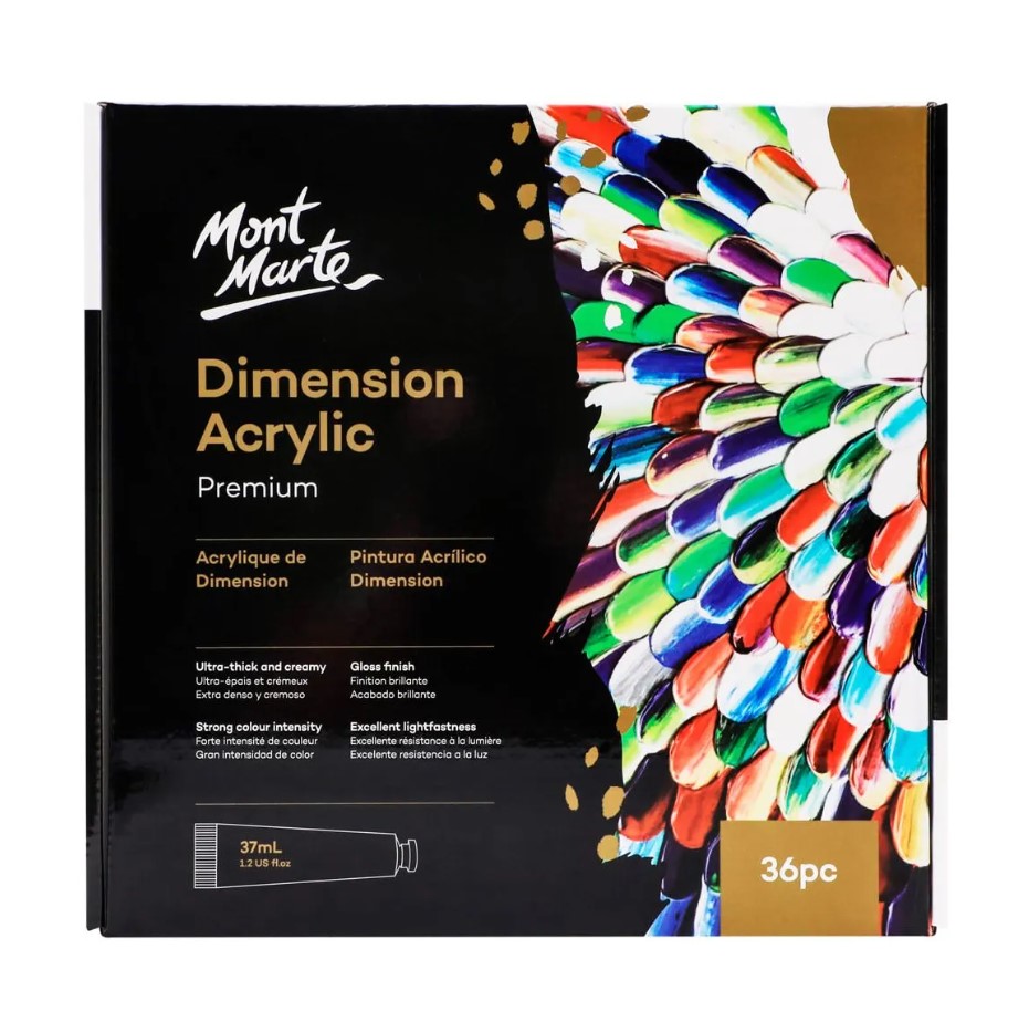 Mont Marte Dimension Acrylic Paint Set 36pc x 37ml