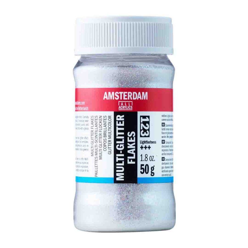 Amsterdam multi glitter flakes  50GR